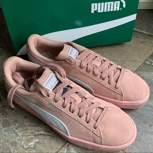 NIB Puma Pink White Suede Classic Sneaker 8.5